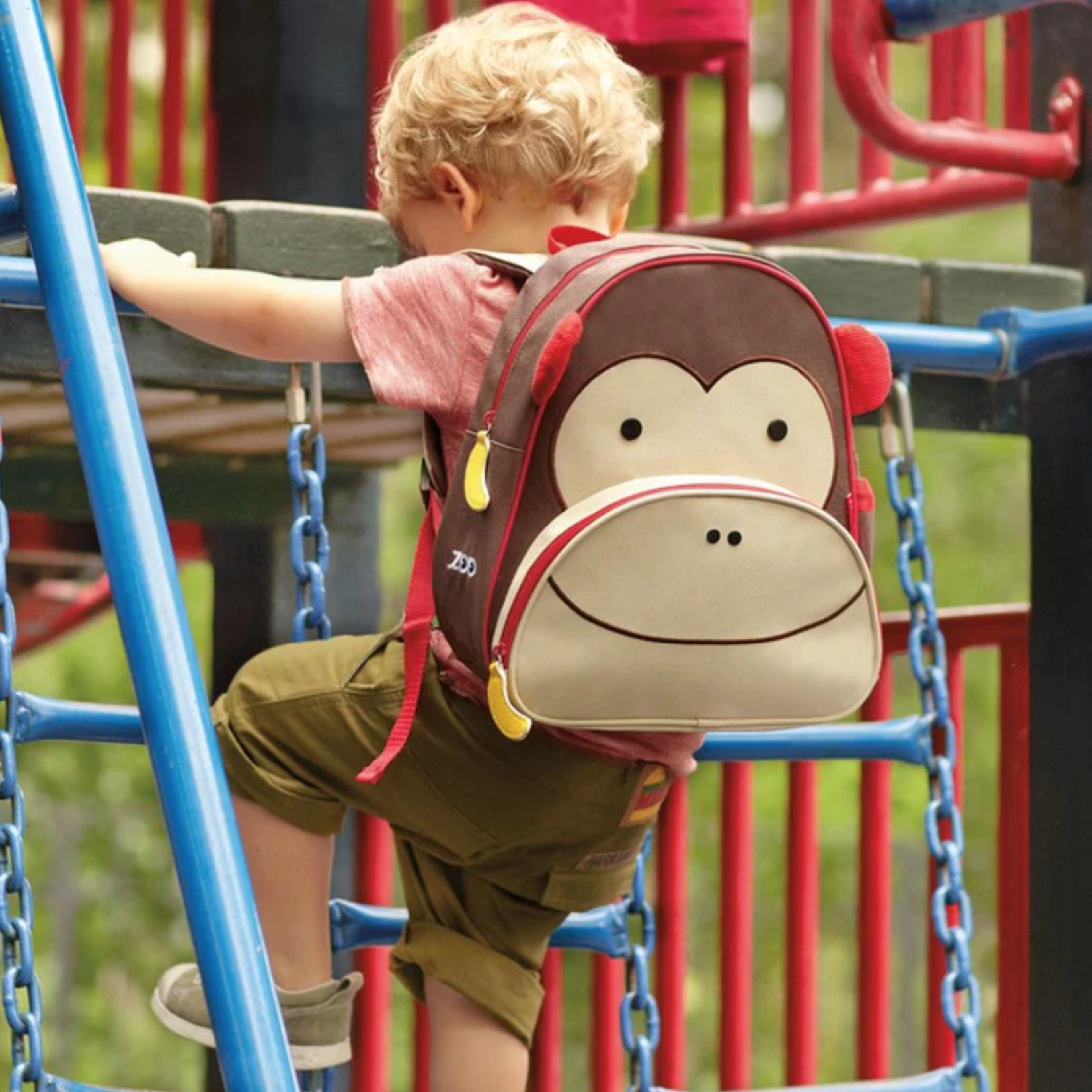 Skip Hop Zoo Little Kid Backpack-Monkey