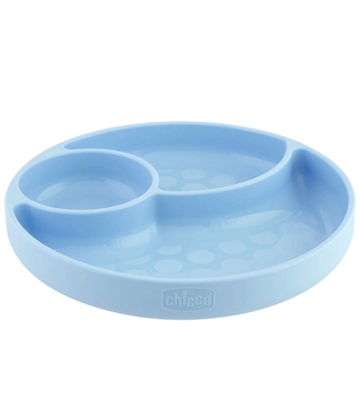 Chicco Silicone Divided Plate 12m+ Teal