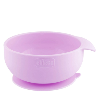 Chicco Silicone Suction Bowl 6m+ Pink