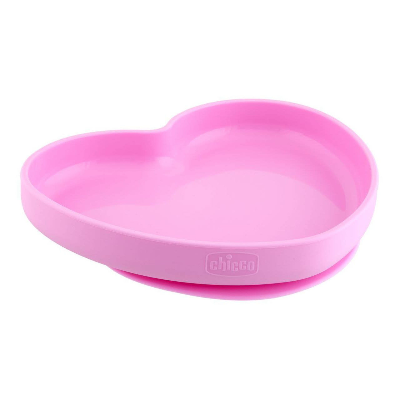 Chicco Silicone Heart Shaped Plate 9m+ Pink