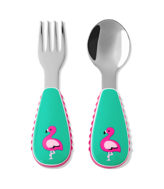 Skip Hop Zoo Utensils Fork&Spoon-Flamingo