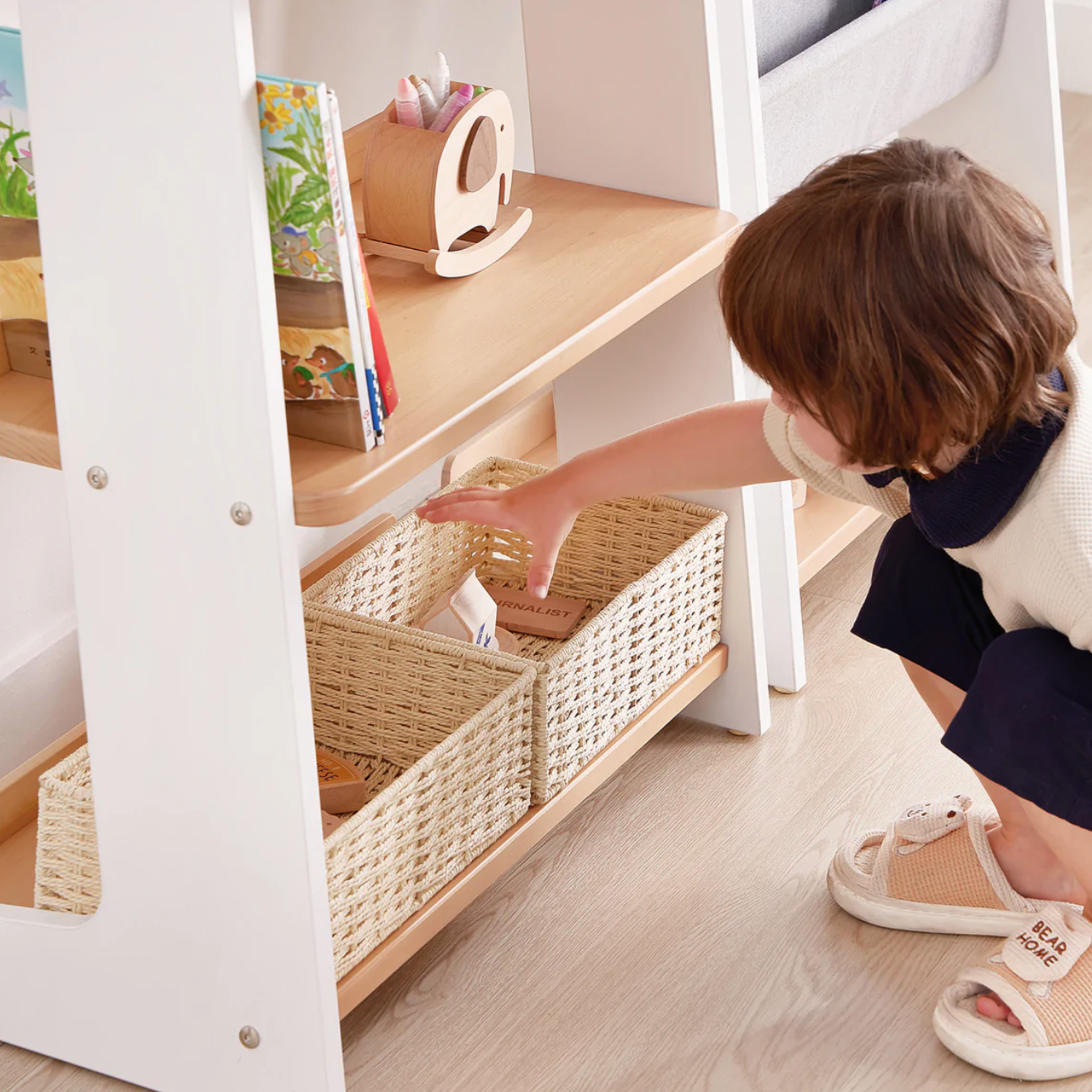 Boori Oslo Bookshelf-BARLEY WHITE