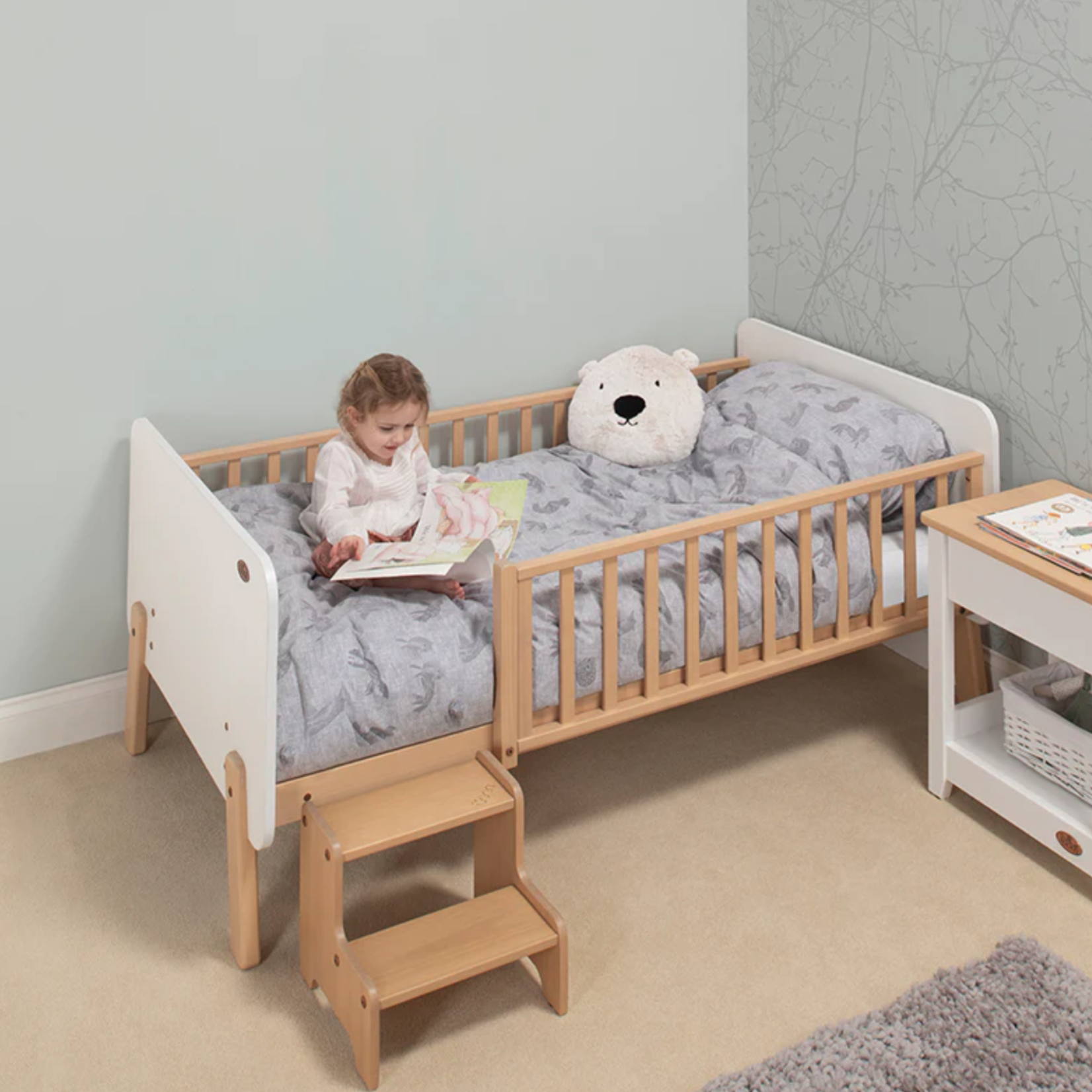 Boori Natty Bedside Bed-BLUEBERRY AND ALMOND