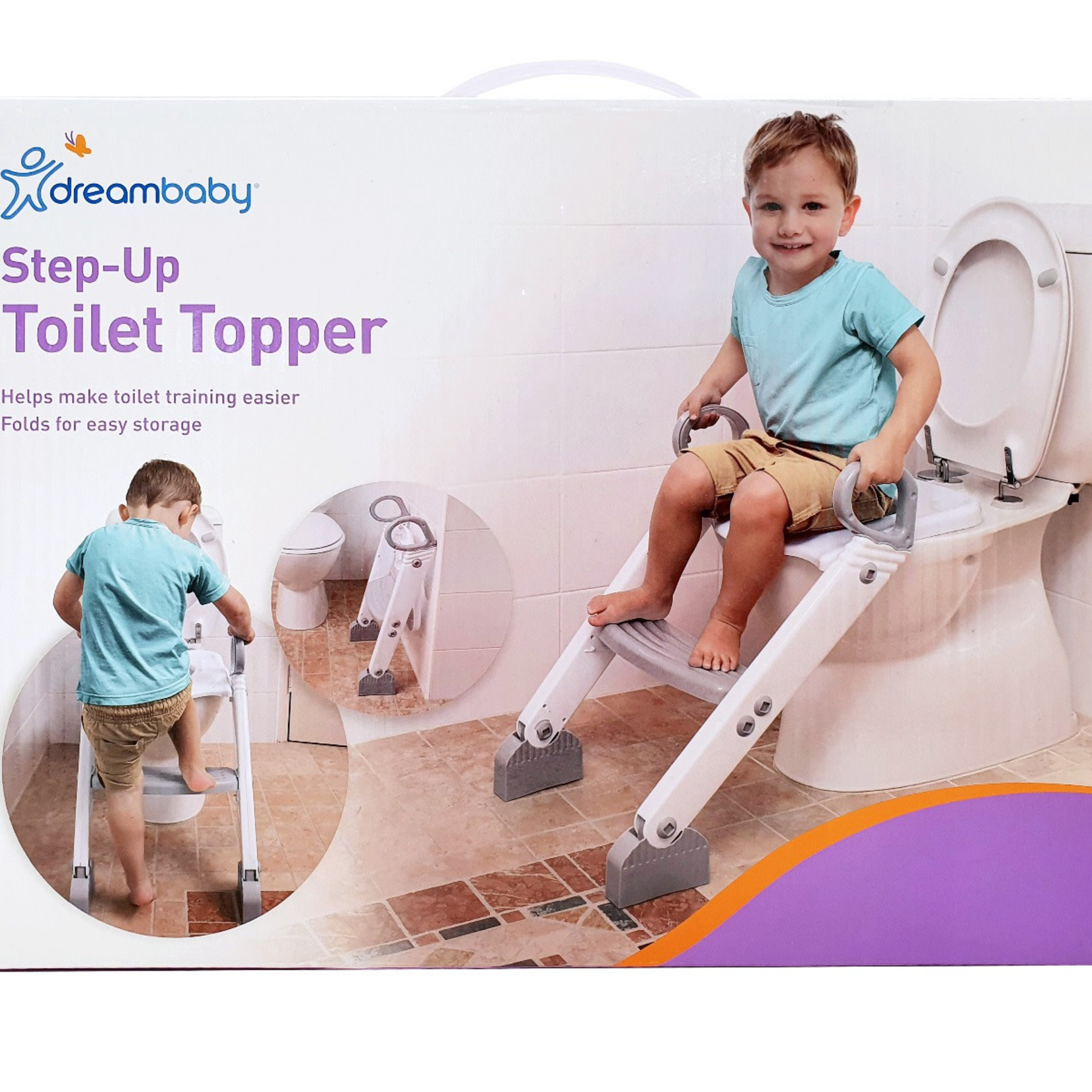 Dreambaby STEP-UP TOILET TOPPER GREY/WHITE