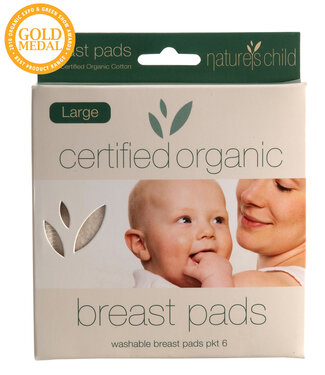 Nature’s child Certified Organic Cotton Breast Pads-6 Pack Large