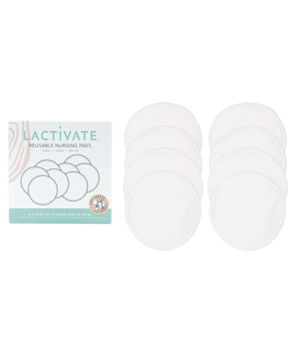 Lactivate® Reusable Mixed White Nursing Pads- 8pk