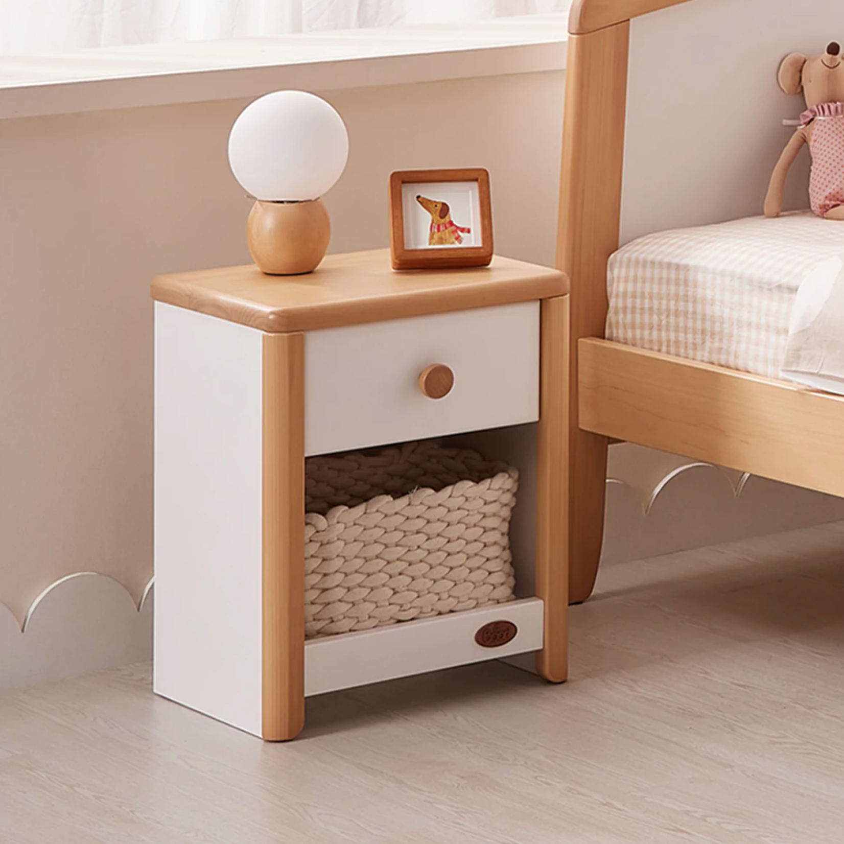 Boori Avalon Bedside Table-Cherry and Almond
