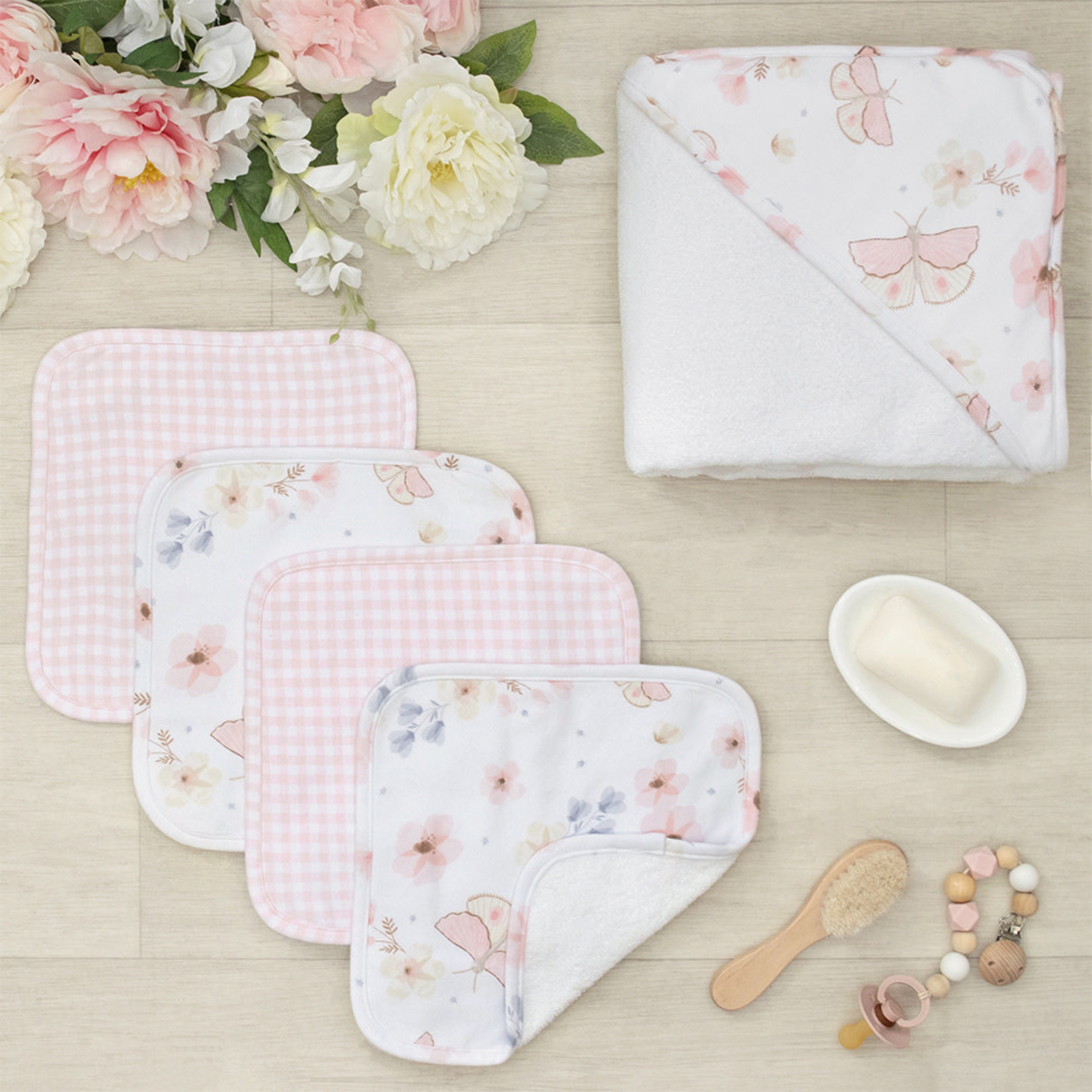 Living Textiles 5pc Bath Gift Set-Butterfly