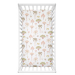Living Textiles Cot Fitted Sheet - Tropical Mia