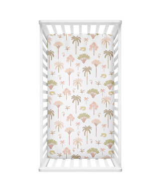 Living Textiles Cot Fitted Sheet - Tropical Mia