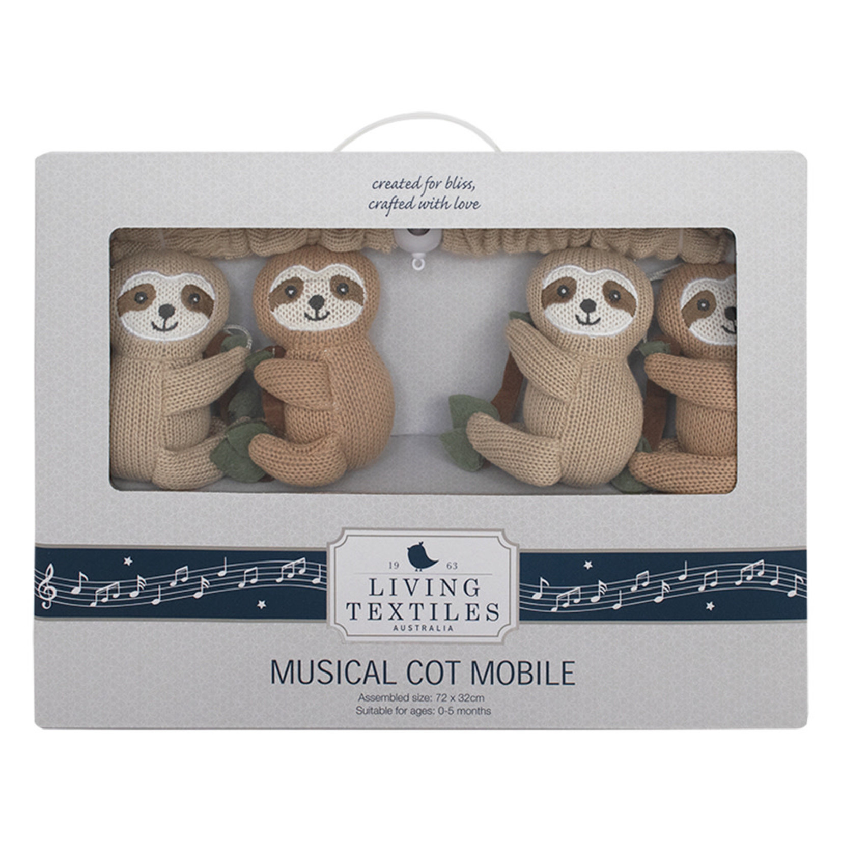 Living Textiles Musical Mobile Set-Sloth