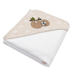 Living Textiles Hooded Towel-Sloth