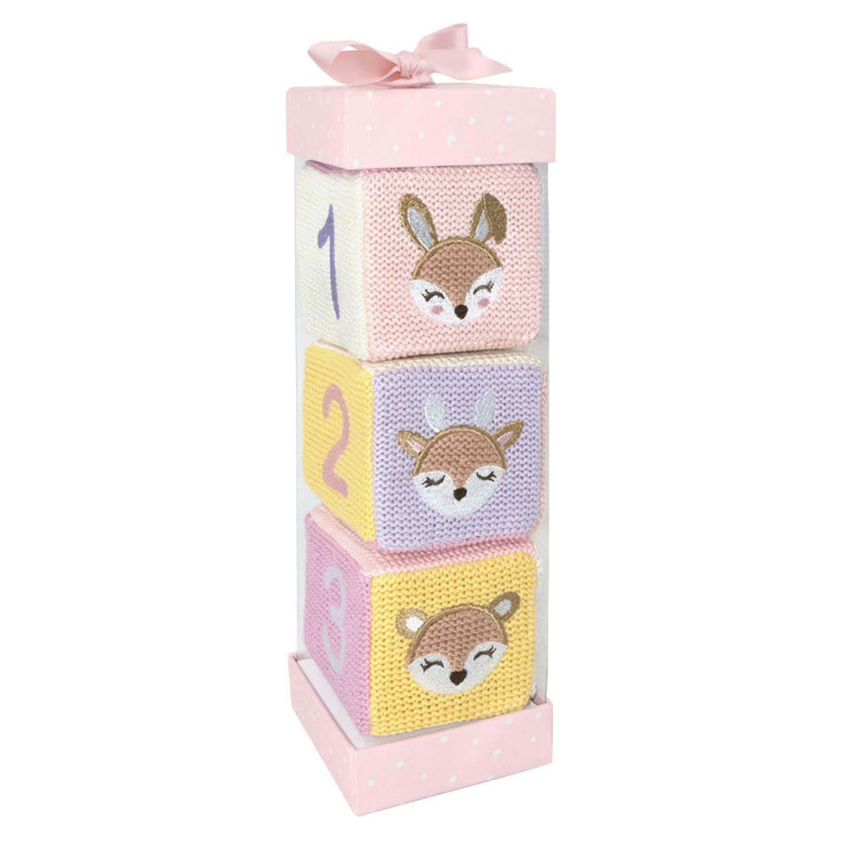 Living Textiles Knitted Stacking Blocks-Ava the Fawn