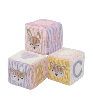 Living Textiles Knitted Stacking Blocks-Ava the Fawn