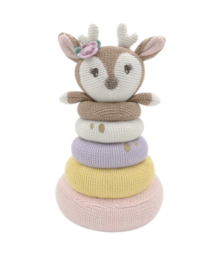 Living Textiles Knitted Stacking Rings-Ava the Fawn