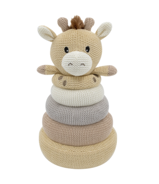 Living Textiles Knitted Stacking Rings-Noah the Giraffe