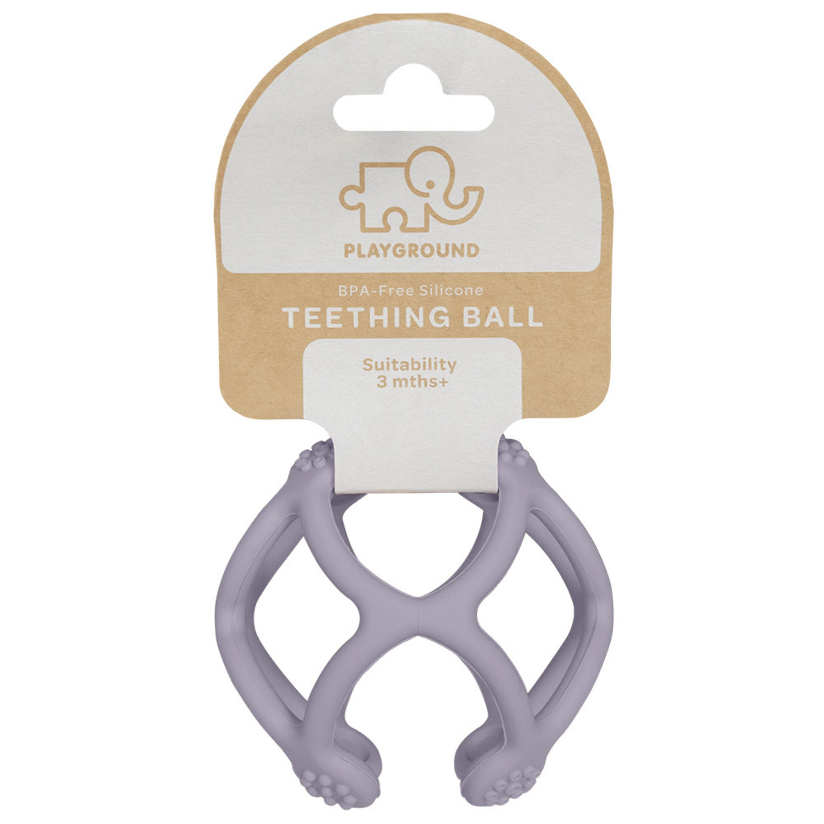 Living Textiles Playground Silicone Teething Ball-Lilac