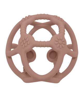 Living Textiles Playground Silicone Teething Ball-Rose