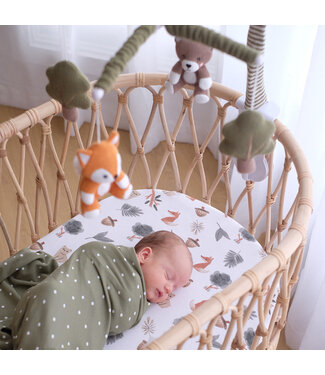 Living Textiles Newborn Gift Set-Olive Dots