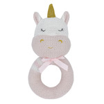 Living Textiles KNITTED RATTLE KENZIE THE UNICORN