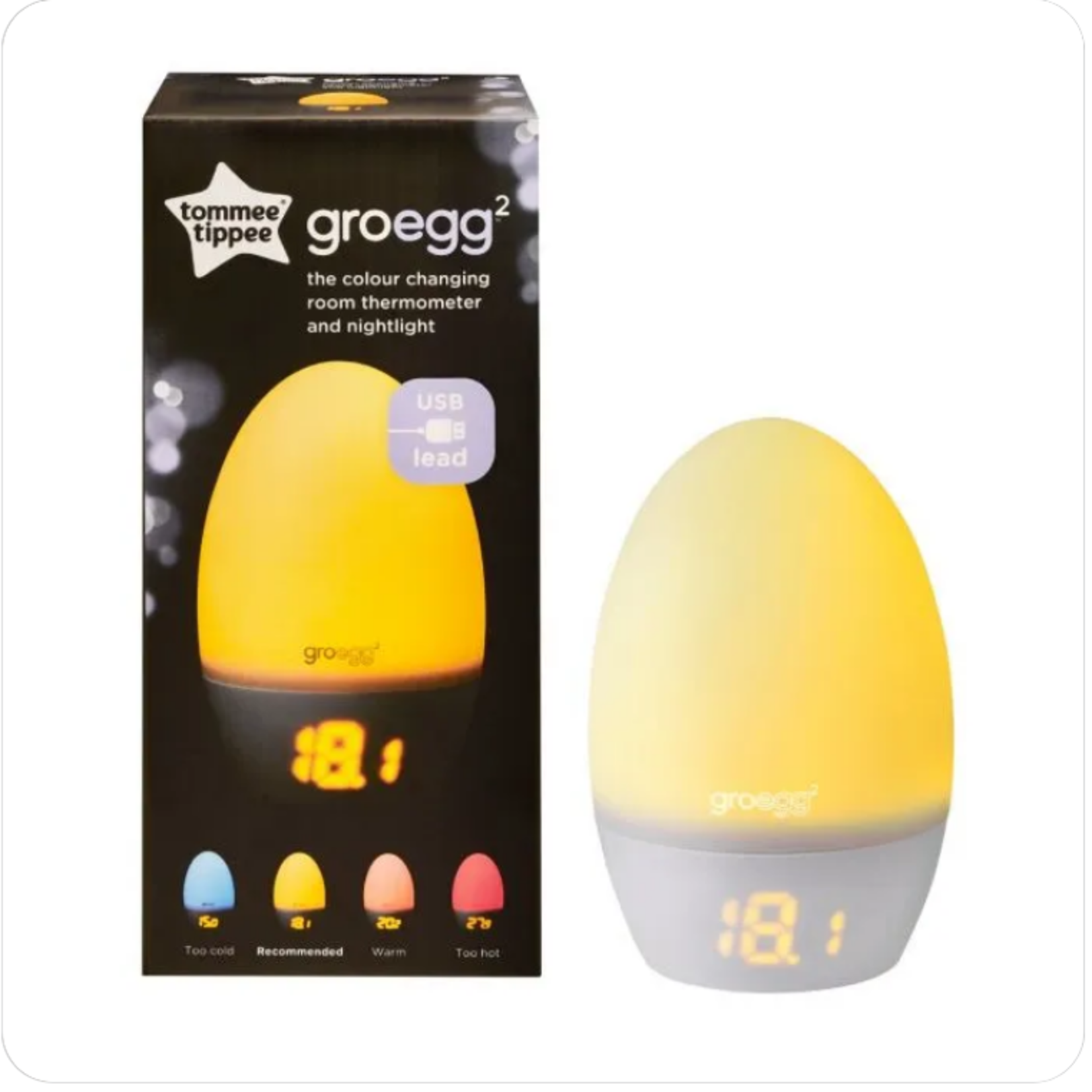 Tommee Tippee GROEGG 2 USB Ambient Room Thermometer