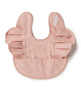 Snuggle Hunny Snuggle Bib Waterproof Dusty Rose Flower Frill