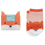 Petit Collage Organic Socks-baby fox(0-6m)