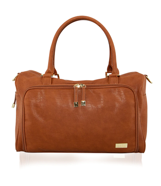 Isoki DOUBLE ZIP SATCHEL  AMBER TAN