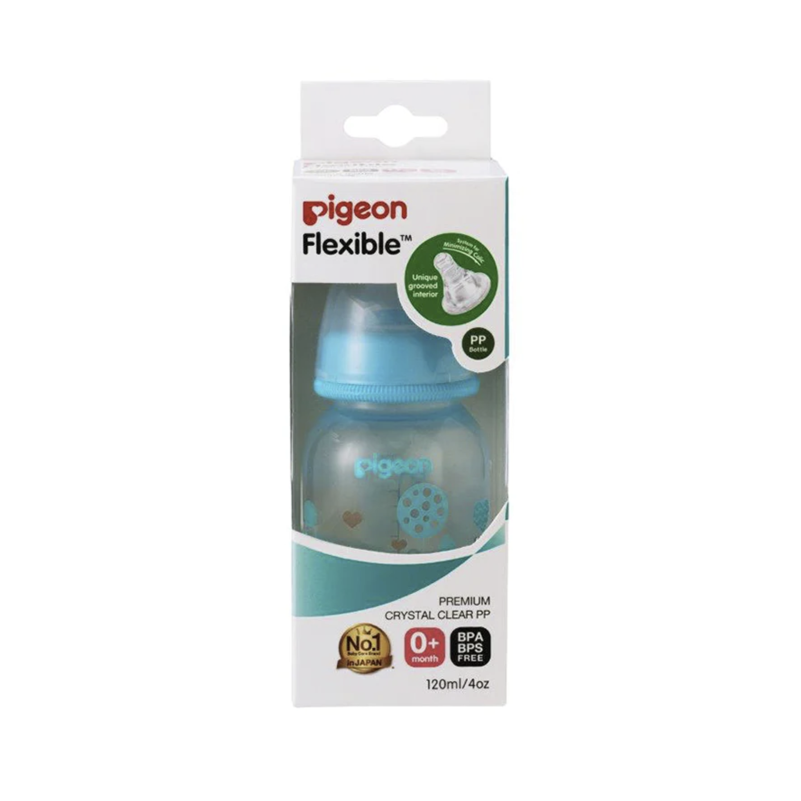 Pigeon Flexible™ Bottle (PP) Blue Balloons 120ml