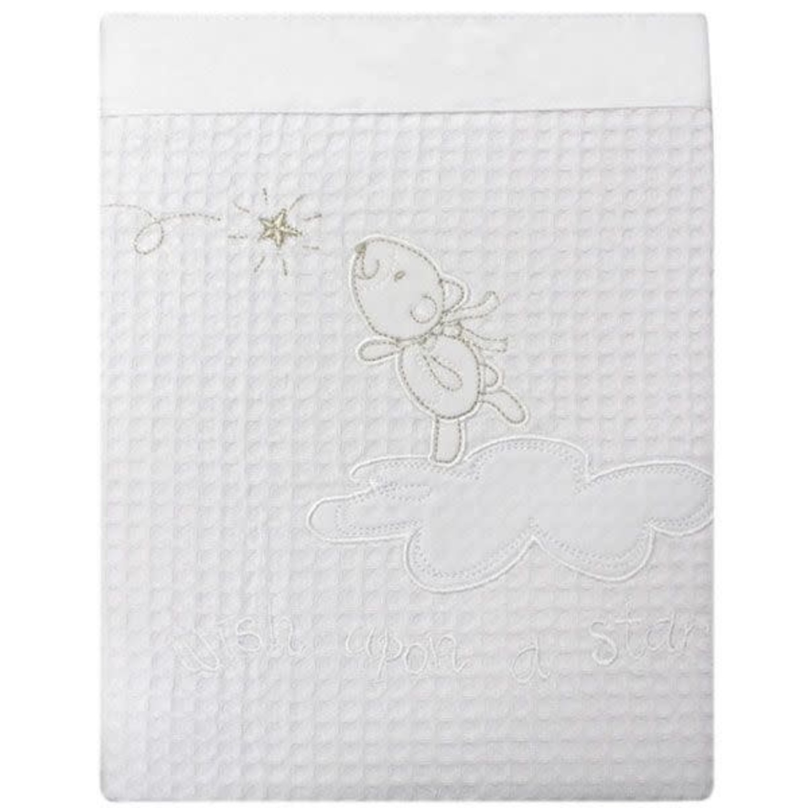 Bubba Blue Cot Waffle Blanket WISH UPON A STAR