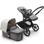 Bugaboo Fox 5 base AU Black/Grey Melange+Sun Canopy Misty White