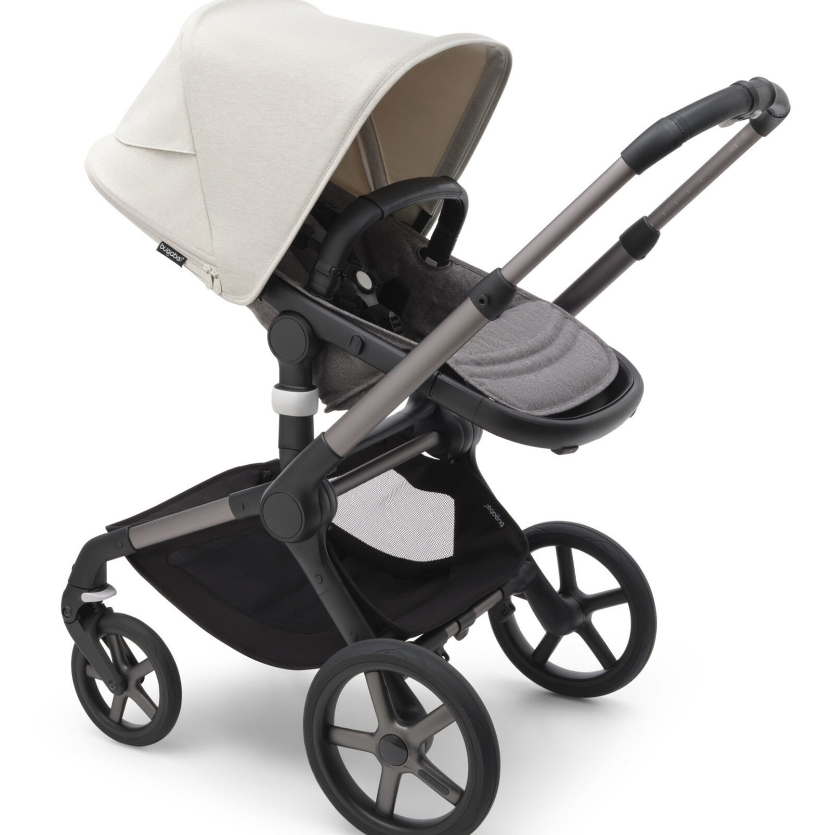 Bugaboo Fox 5 base AU Graphite/Grey Melange+Sun Canopy Misty White