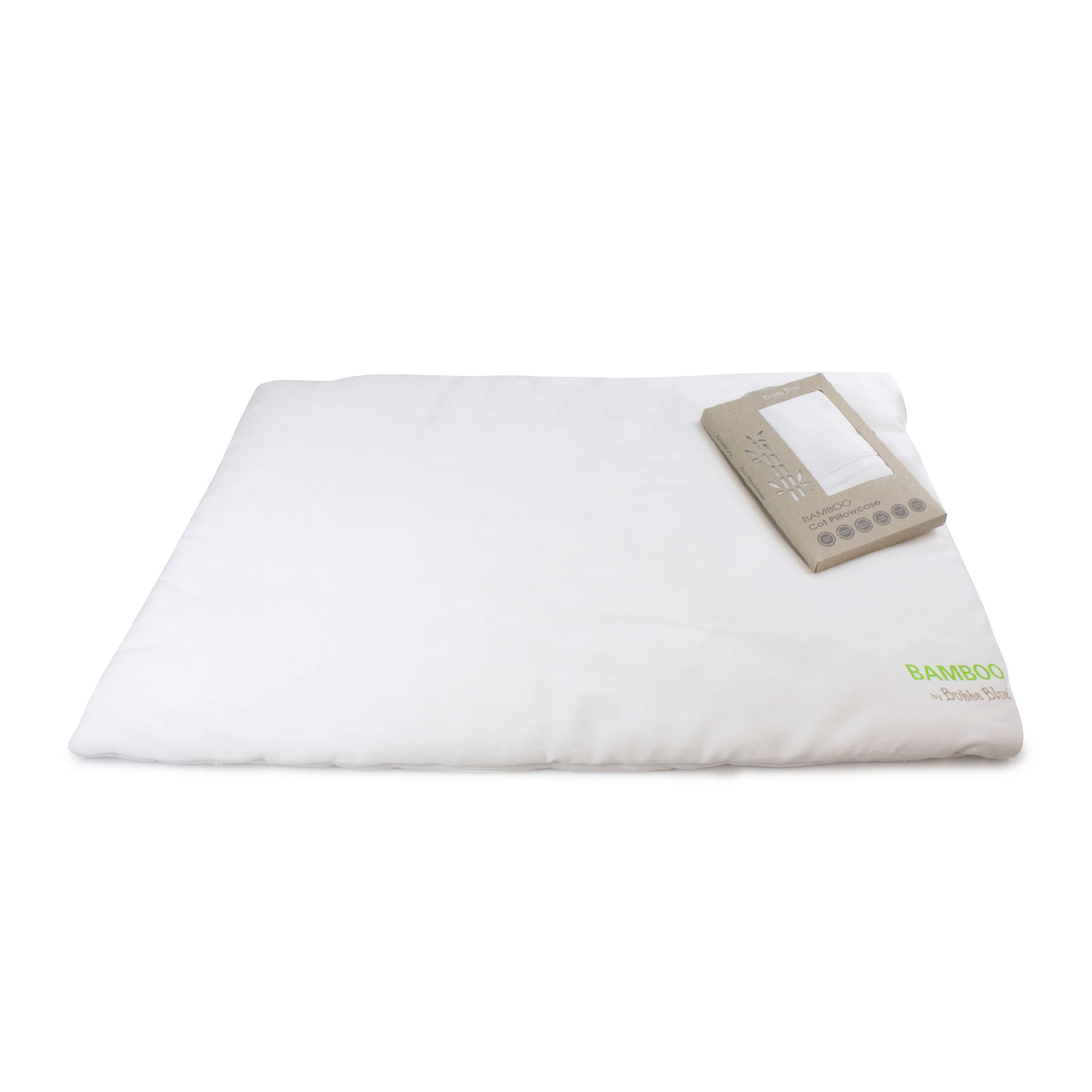 Bubba Blue Bamboo White Cot Pillow - Bamboo filling & casing with bamboo pillowcase