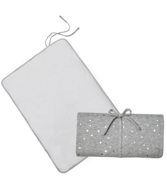 Living Textiles Waterproof Travel Change Mat - Silver Stars