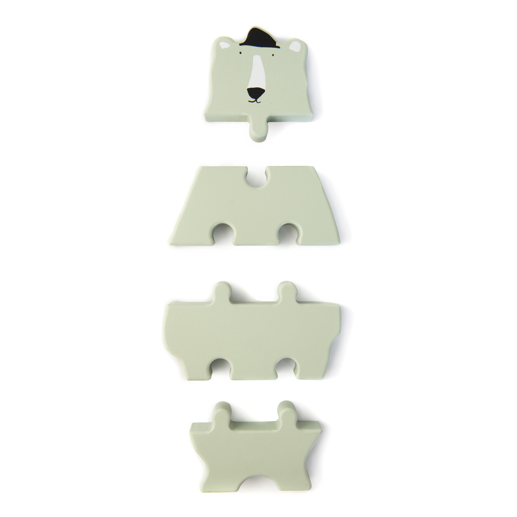 Trixie Wooden body puzzle-Mr. Polar Bear-18 cm x 10 cm x 2cm
