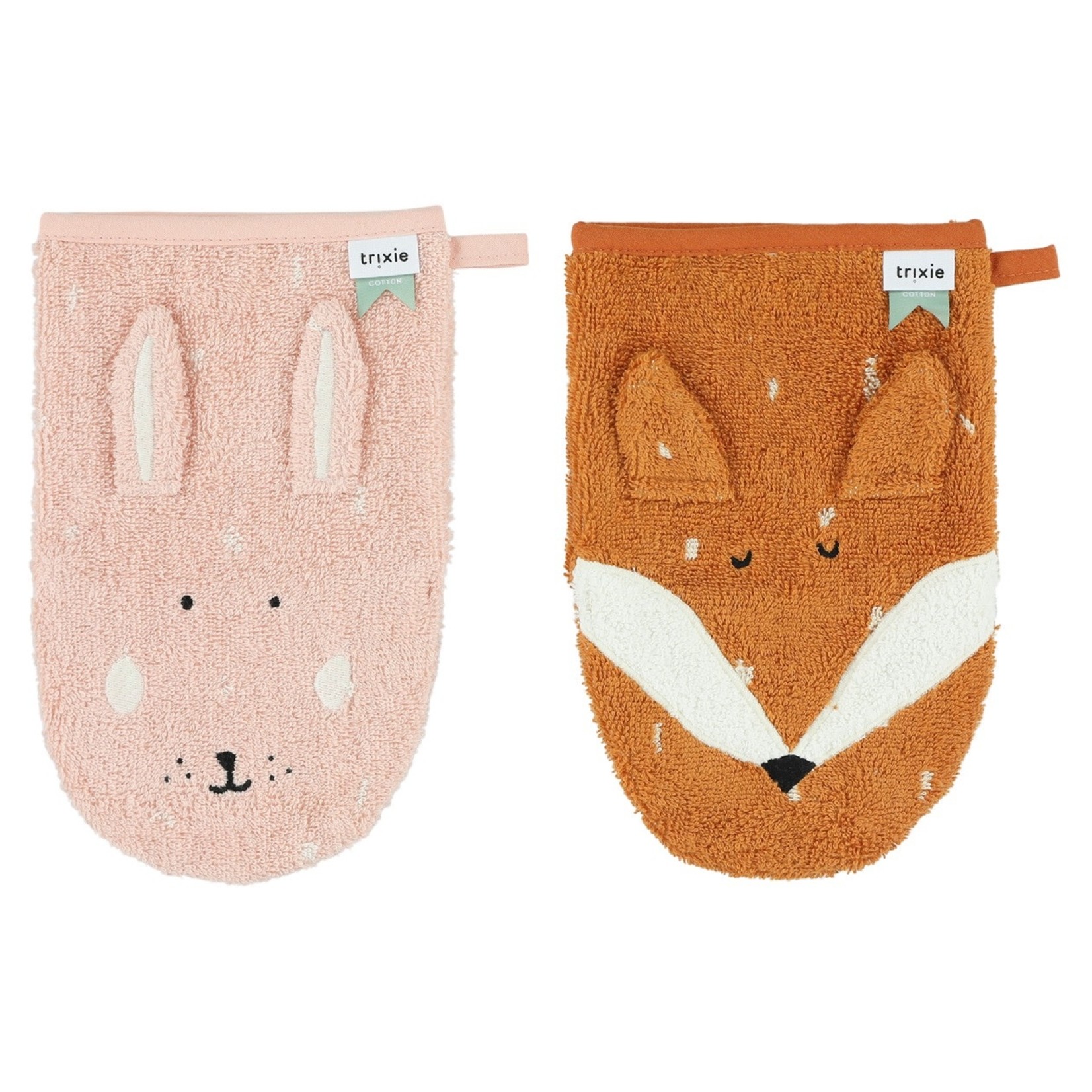 Trixie Organic washcloths 2-pack | Mrs. Rabbit - Mr. Fox