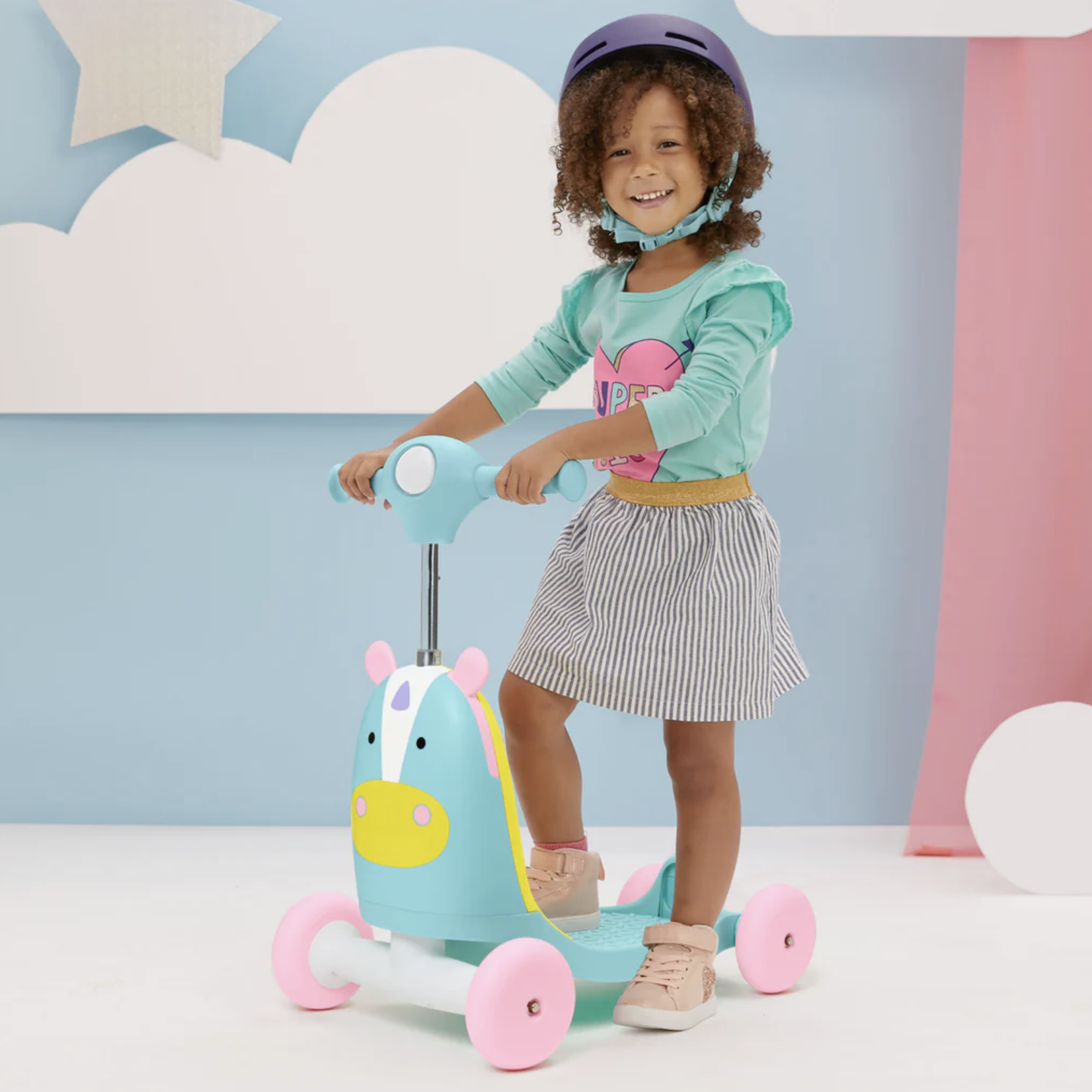 Skip Hop Zoo Ride On 3 in 1 Scooter-Unicorn