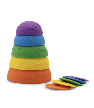 Jellystone Designs Ocean Stacking Cups-Rainbow Bright