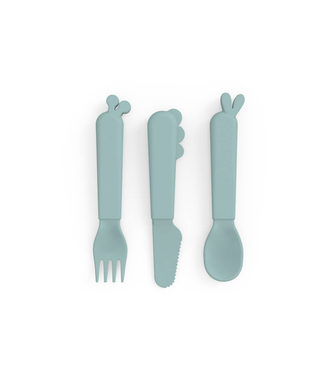 Done by Deer Kiddish Cutlery Set Deer Friends-Blue