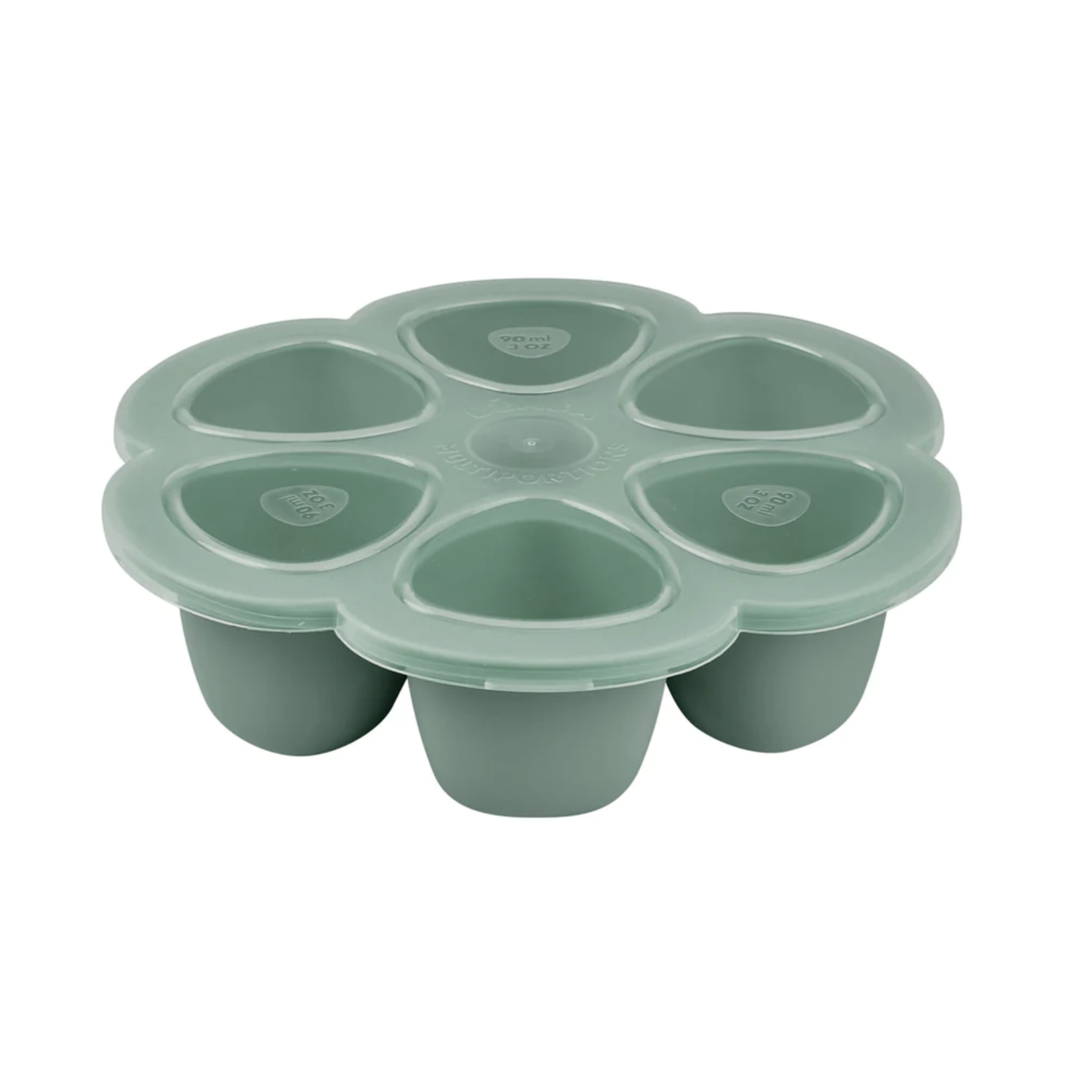 BEABA Multiportions Silicone Freezer Tray 6 X 90ml - Sage Green