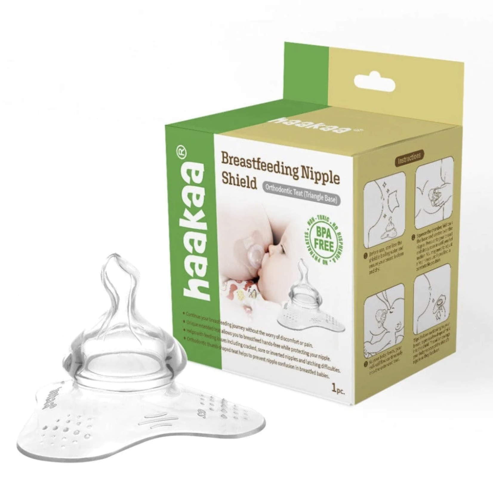 Haakaa Thumb Breast Feeding Nipple Shield Triangle Base(Orthodontic teat )