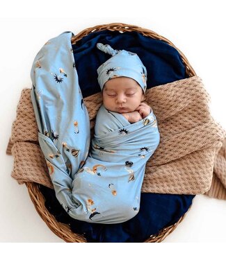 Snuggle Hunny Organic Jersey Wrap & Beanie Set-Dream