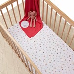 Snuggle Hunny Fitted Cot Sheet-Ladybug