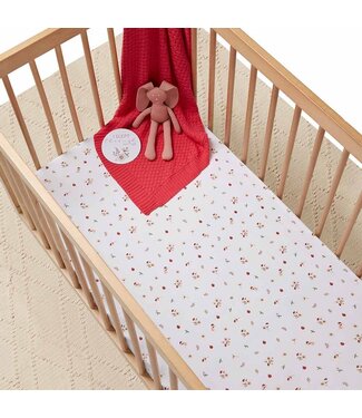 Snuggle Hunny Fitted Cot Sheet-Ladybug