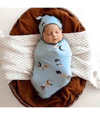 Snuggle Hunny Organic Snuggle Swaddle & Beanie Set-Dream