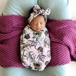Snuggle Hunny Organic Snuggle Swaddle & Topknot Set-Banksia