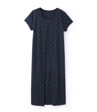 Mamaway Mickey Dotty Maternity & Nursing Pyjama Dress-Navy