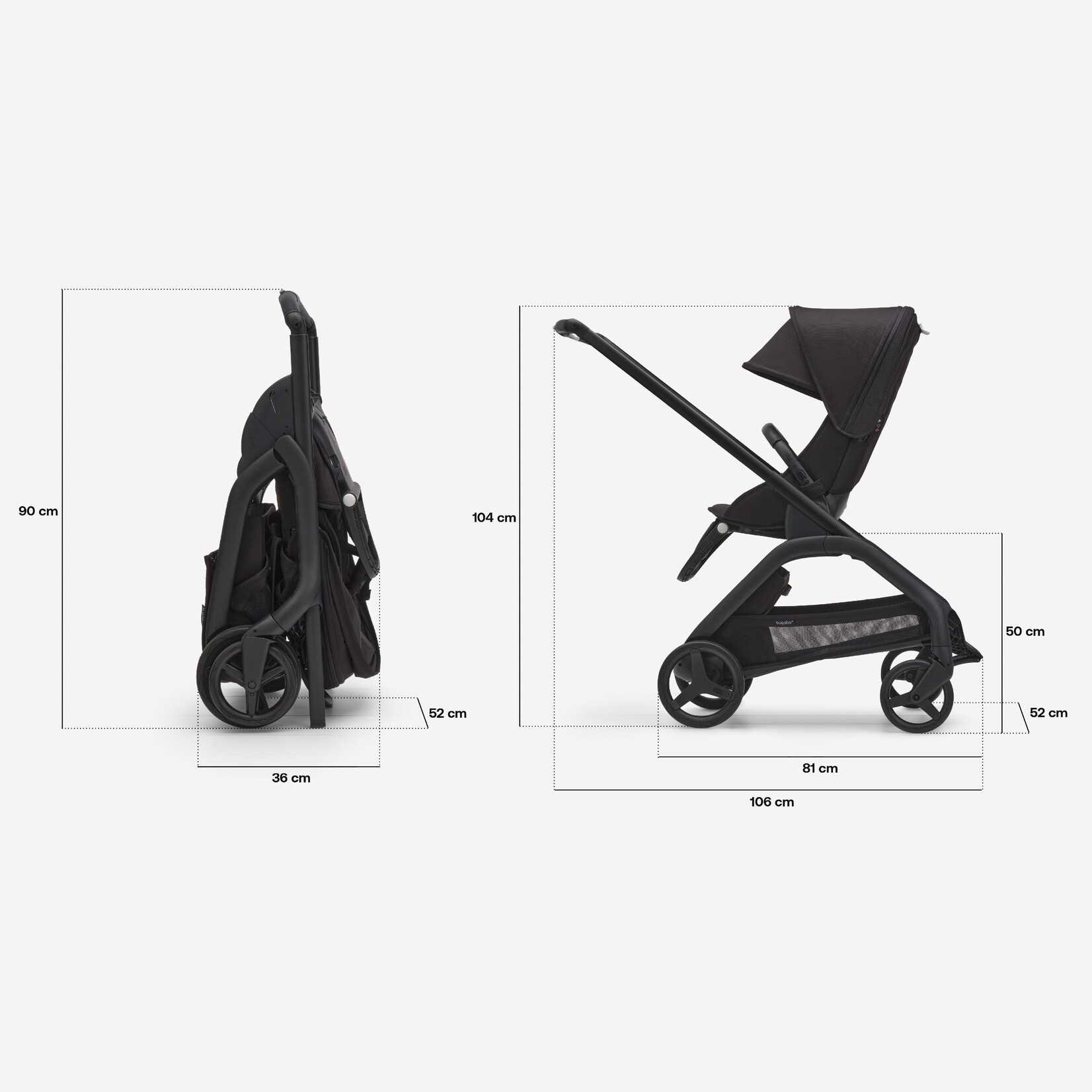 Bugaboo Dragonfly complete BLACK/FOREST GREEN-FOREST GREEN