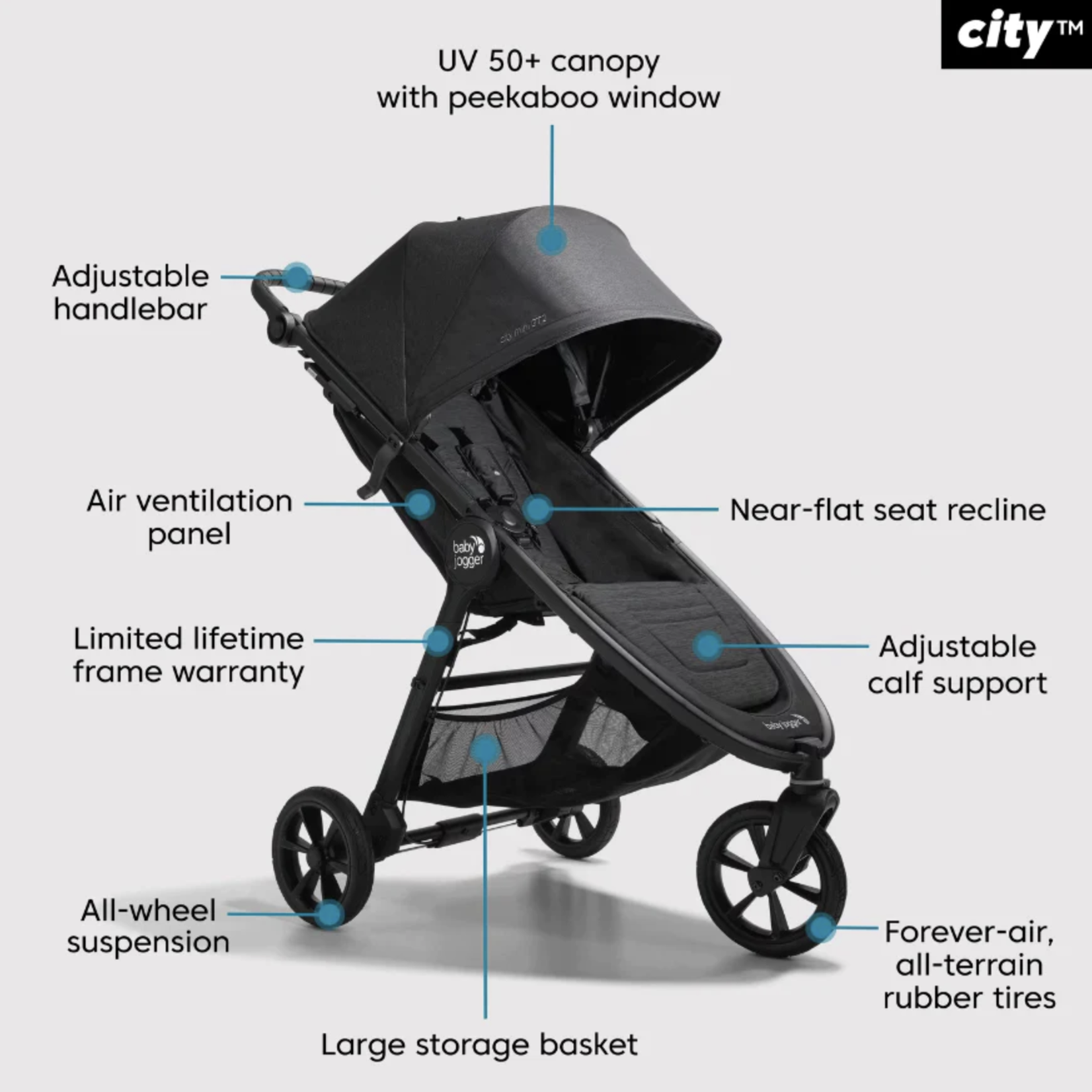 Baby Jogger City Mini GT2-Stone Grey