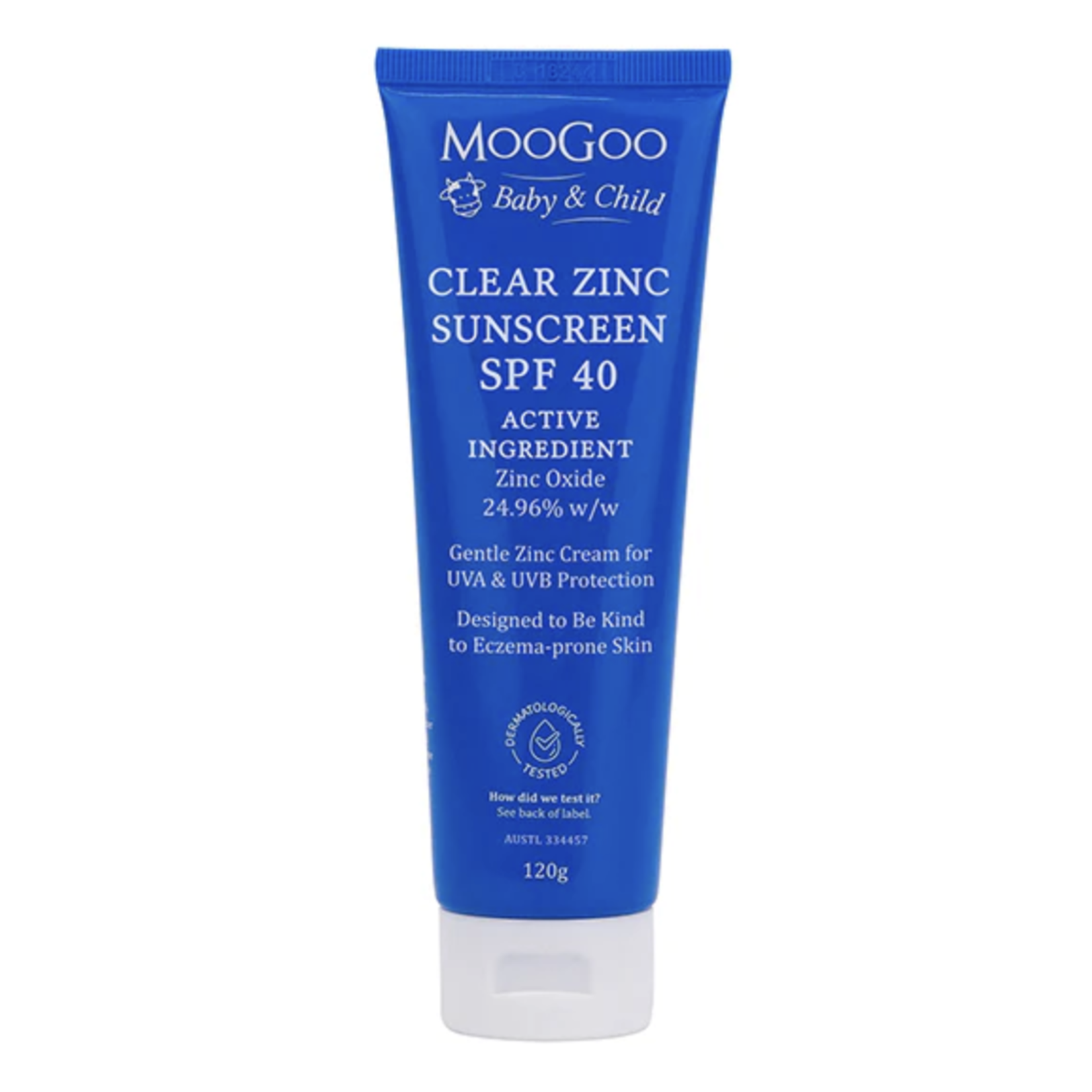 MooGoo Clear Zinc Sunscreen SPF 40 120g (AUSTL 334457)
